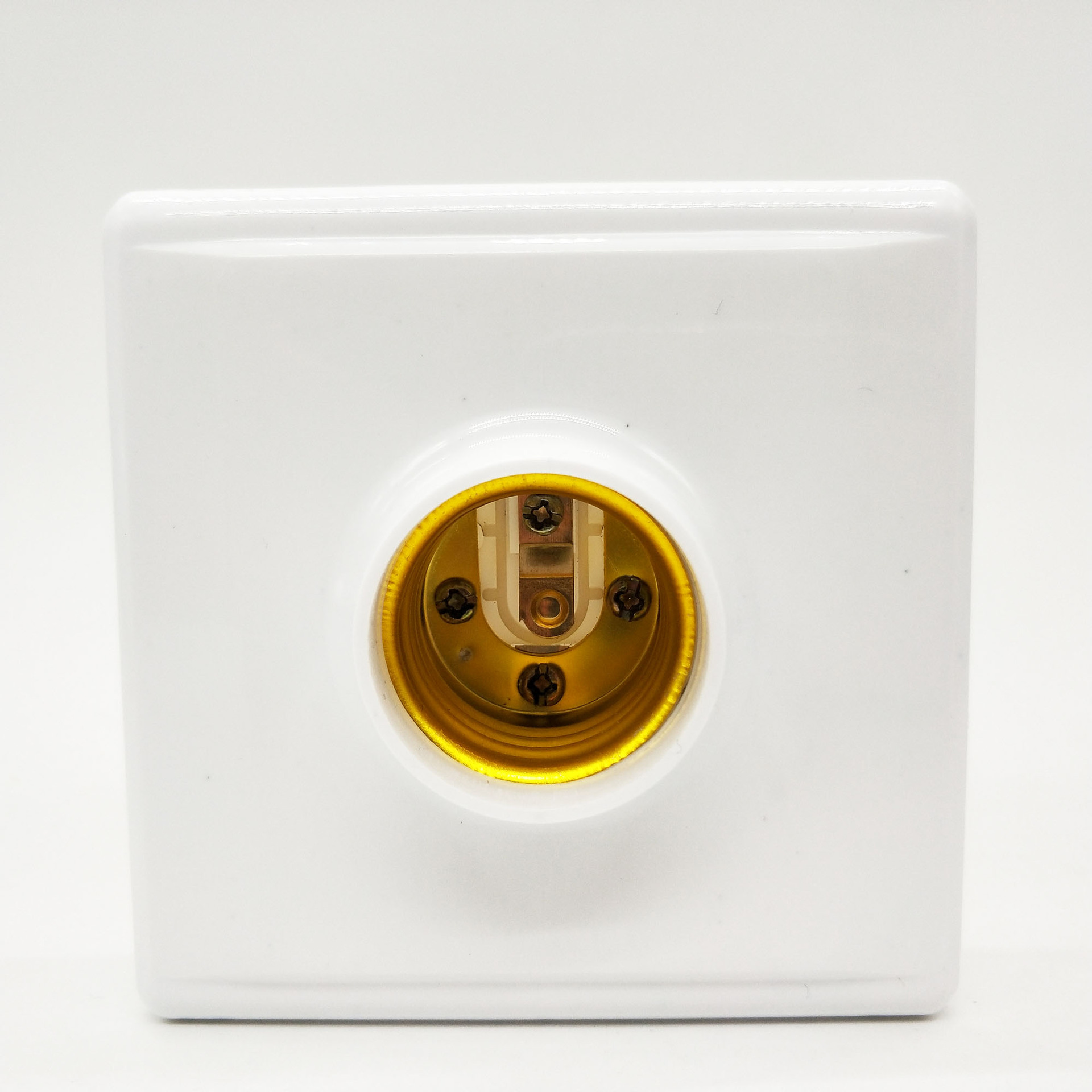 批发86方形螺口平灯座 e27明装悬吊式灯头座 耐温灯头灯座