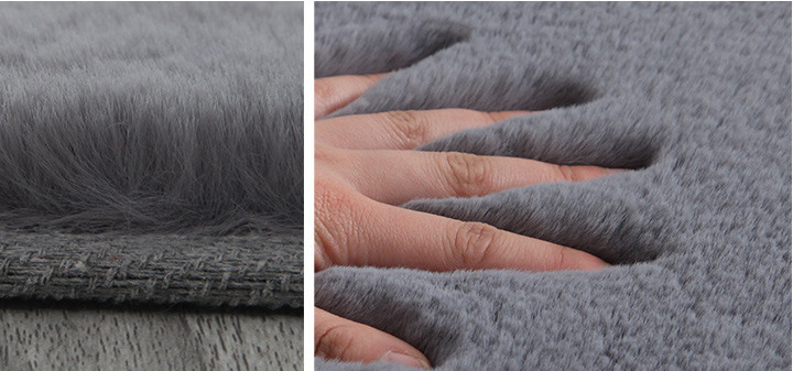 北欧风格仿兔毛地毯卧室床边毯家用加厚客厅茶几仿兔毛地毯