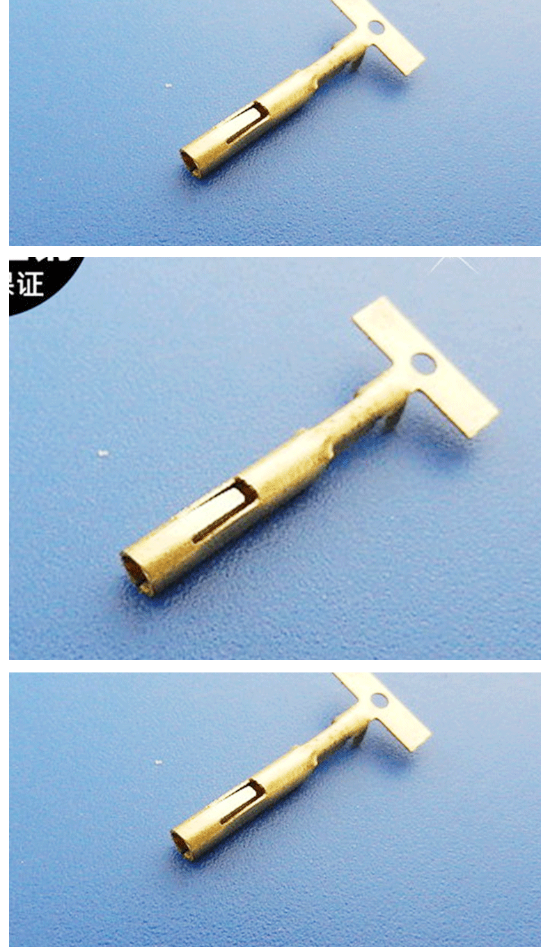 yq厂家批发公母插针端子 64220连接器圆管 2.0mm铜管母端 直通管