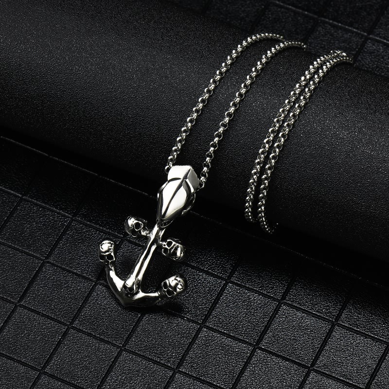 13 吊坠船锚 项链钛钢配饰 欧美饰品不锈钢嘻哈链子