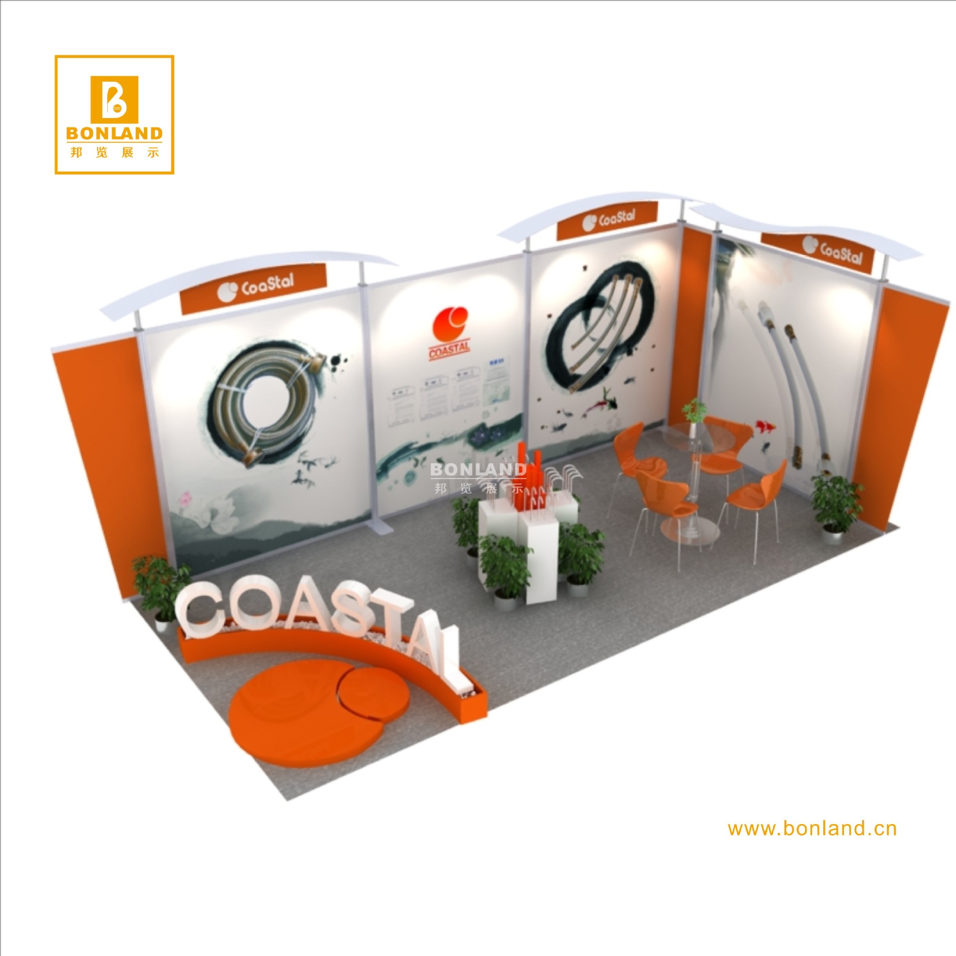 展览特装3x6展位展架 便携式铝合金展架 快捷拆装式展架