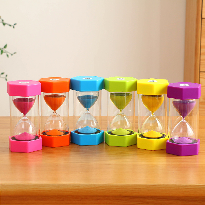 随想曲创意三合一3/5/7分钟木质三角沙漏计时器 儿童玩具沙漏摆件