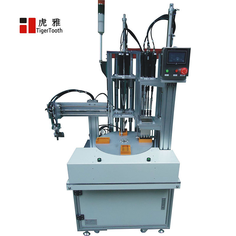 厂家直销吹气式转盘多轴自动螺丝机虎雅t-zd089全自动螺丝机