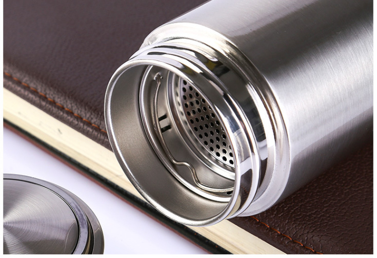 金力真空保温杯304不锈钢真空商务办公水杯泡茶漏杯子定制刻字