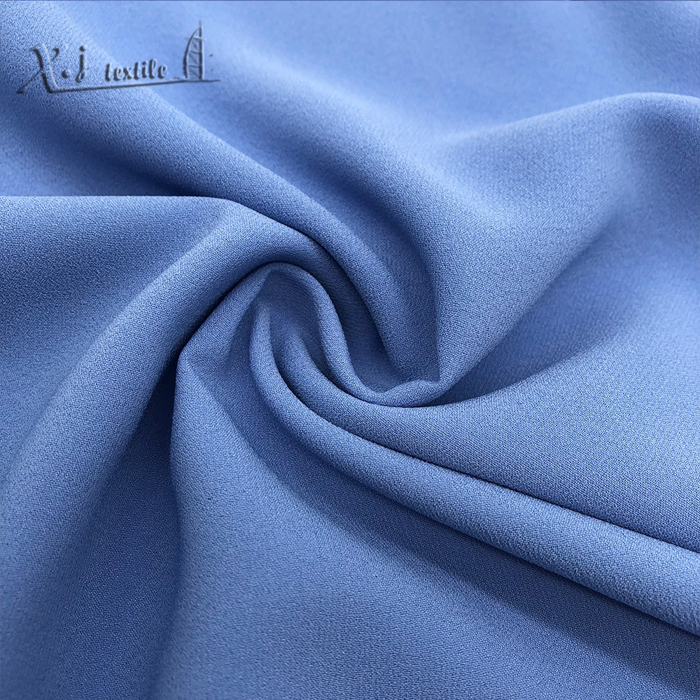 厂家直销75d假捻丝雪纺再生面料 雪纺柔软舒适布料 时装连衣裙