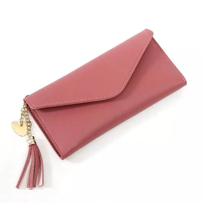 Wallet Ladies New 2021 Long Large Capacity Hand-Held Trendy Simple Multi-Card-Slot Lychee Pattern Card Holder Wallet