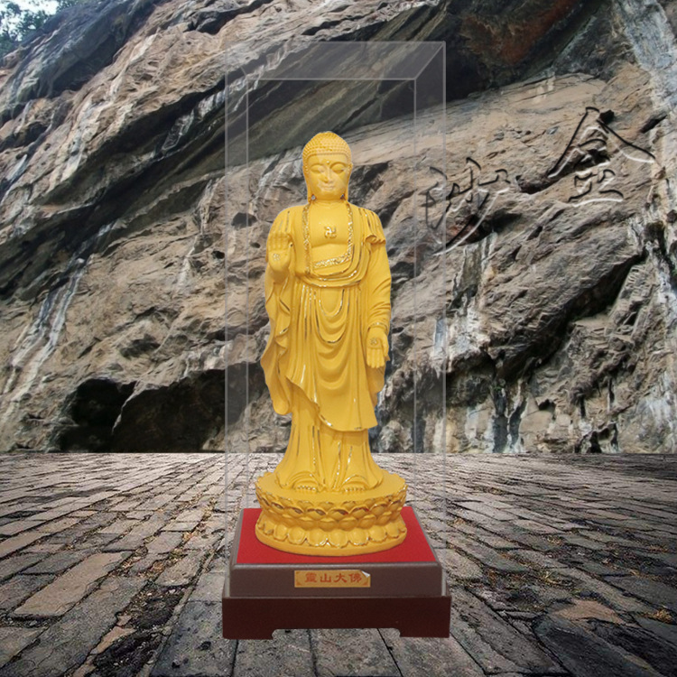 大号灵山大佛绒沙金摆件灵山大佛佛像佛教工艺品摆件会销礼品