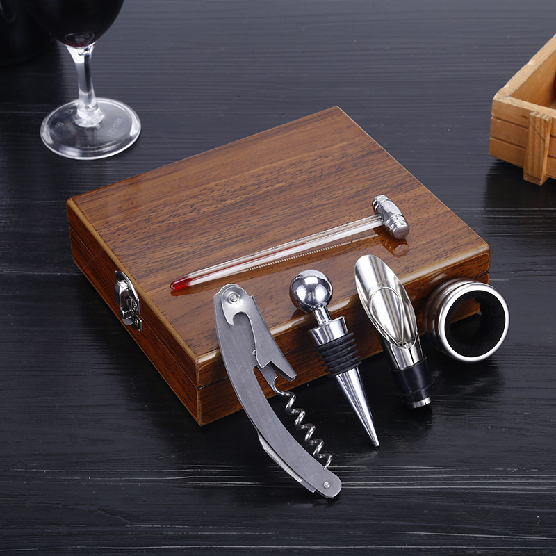 厂家直销热款红酒工具四件套不锈钢礼品葡萄酒开瓶器酒具套装定制