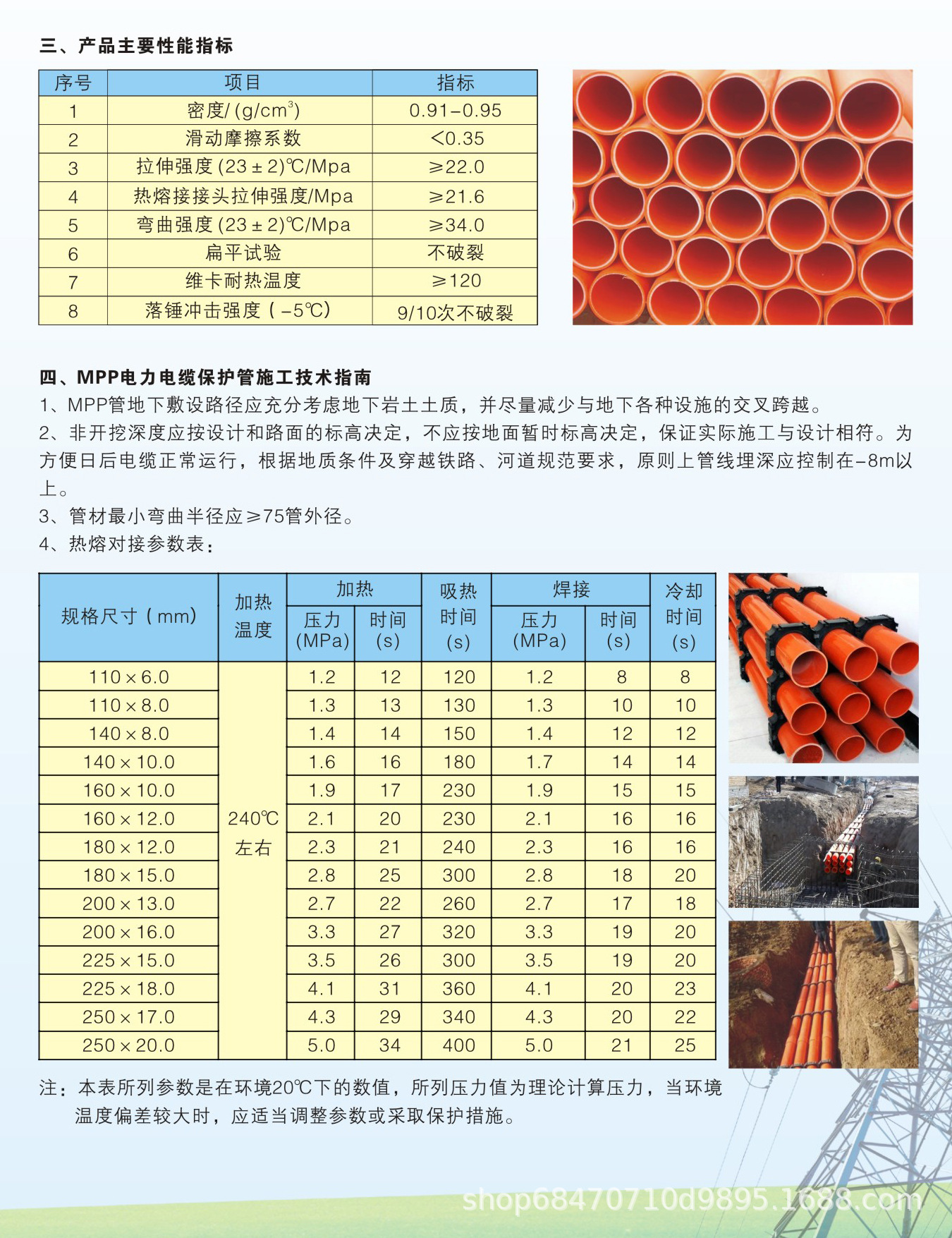 mpp 电力护套管 电缆保护管