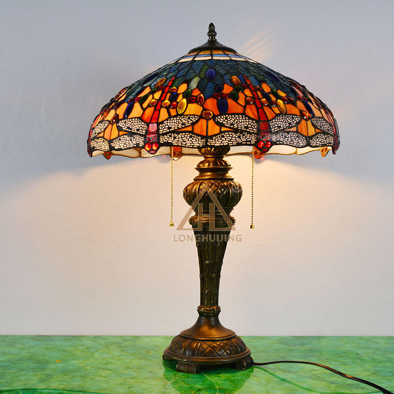 普通照明台灯今天报价走势分析-蒂凡尼复古装饰书房床头护眼灯