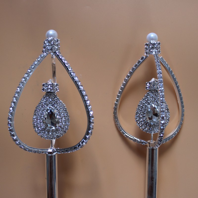 厂家直销 满钻珍珠 桃心宝石 权杖 世界小姐选美 手杖 魔法棒