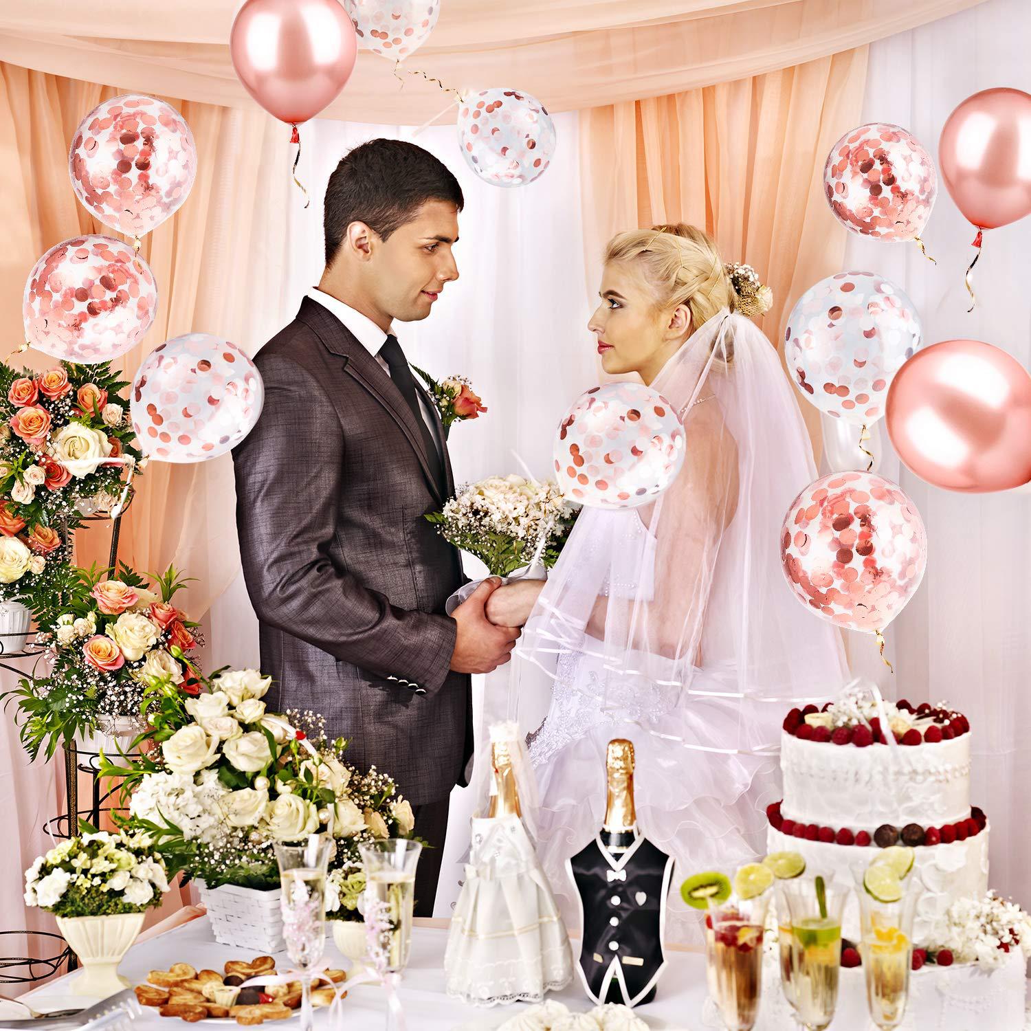 玫瑰金套装生日快乐铝膜气球玫瑰金为生日聚会婚礼装饰