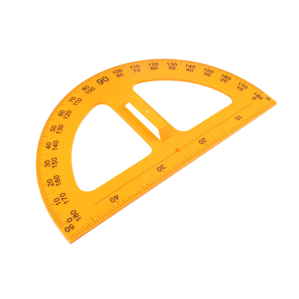 50cm老师教学用量角器塑料大号大半圆量角器带手柄教具批发