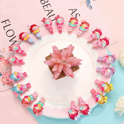 现货特卖卡通甜美时尚儿童对夹可爱印花百搭女童发夹发饰卡通抓夹