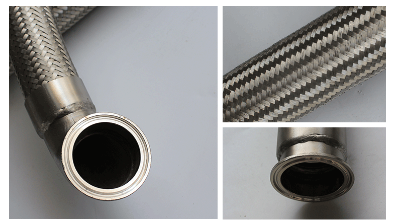 定制304不锈钢卫生卡盘快装卡箍波纹管金属编织耐温耐压 卡盘软管