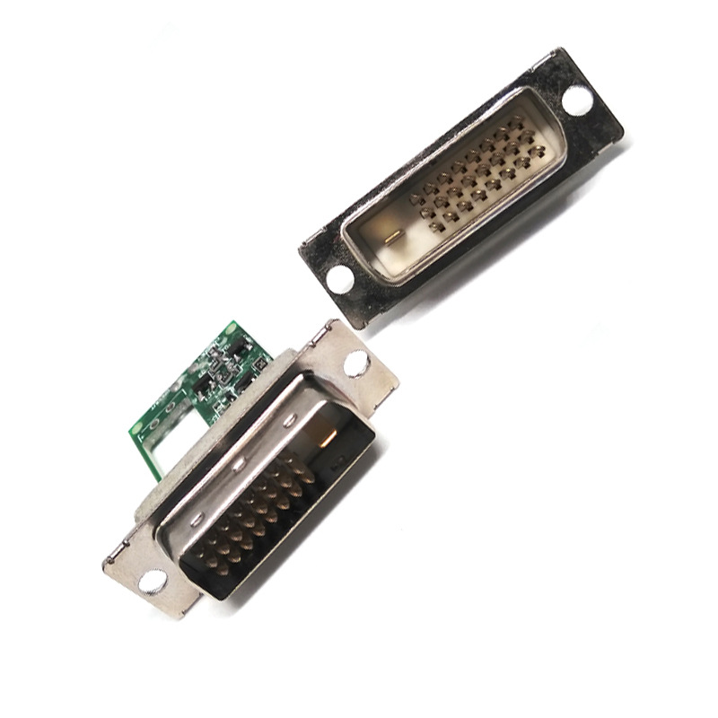 6mm插头 铁壳镀金 dvi连接器端子