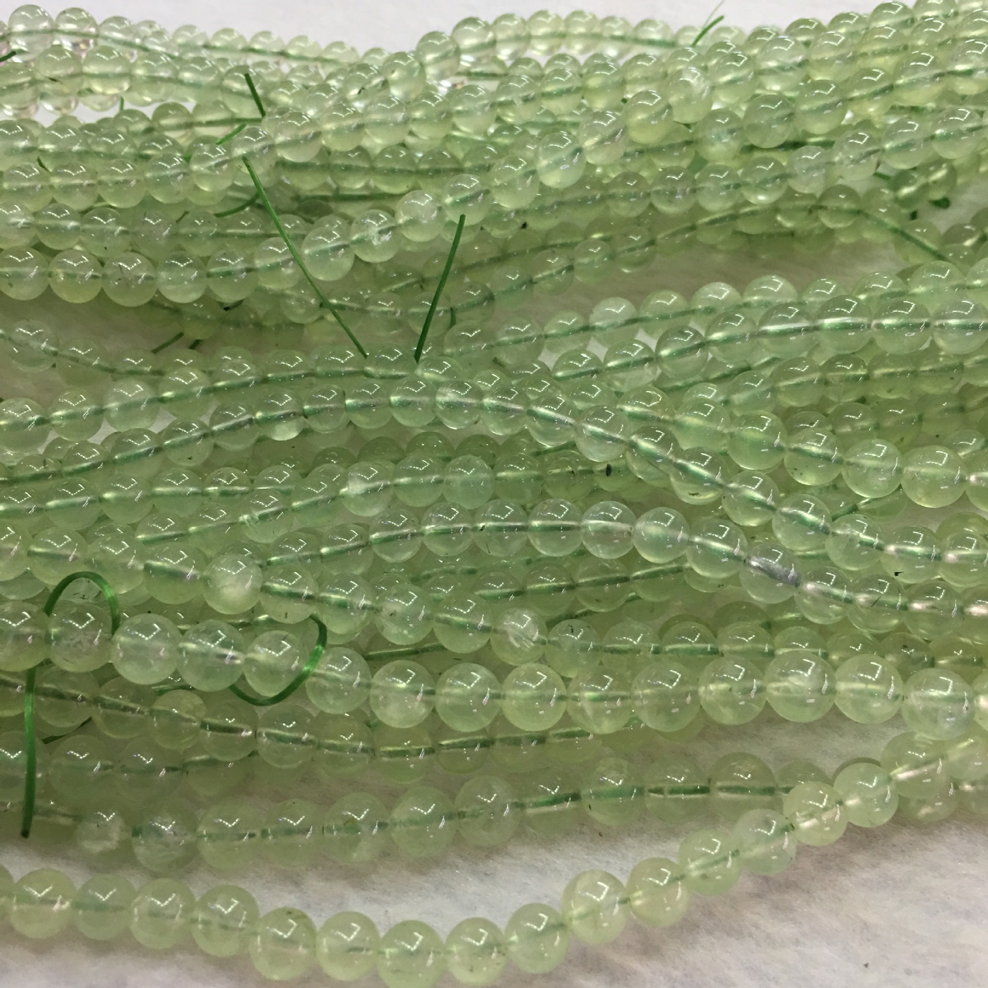 天然葡萄石手链 三圈水晶葡萄石佛珠手链 女士水晶手链饰品批发