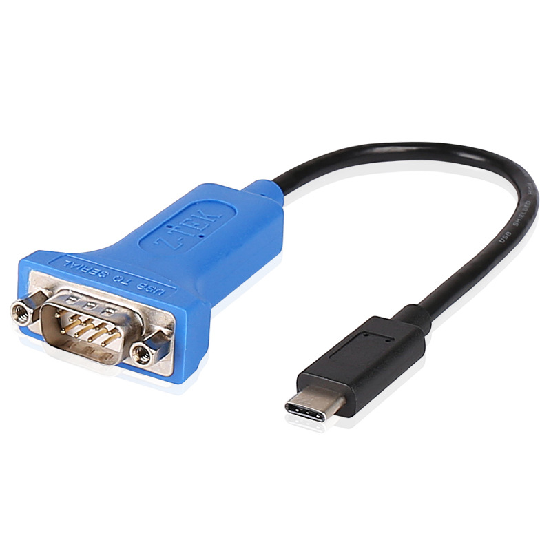 z-tek力特ze681新品usb type c 串口线转rs232 cable工业数据线