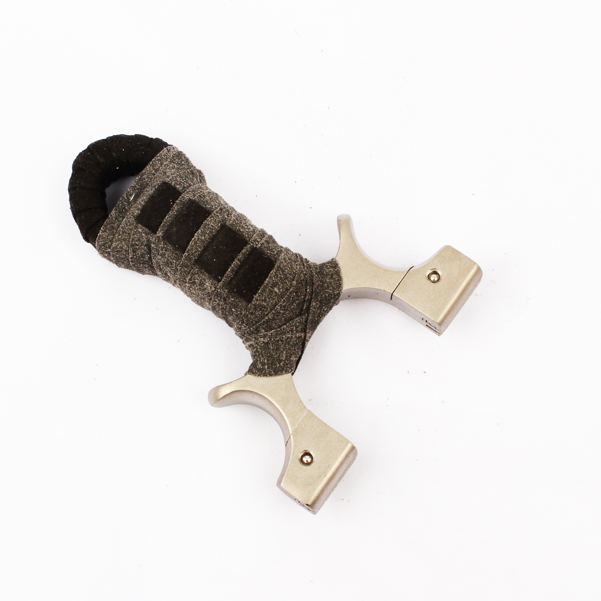 猎人一代不锈钢扁皮快压户外弹弓竞技比赛弹弓免绑秒上皮筋弹弓