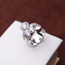 S925银闭口戒指珍珠指环来自星星的你diy饰品配件空托半成品潮123