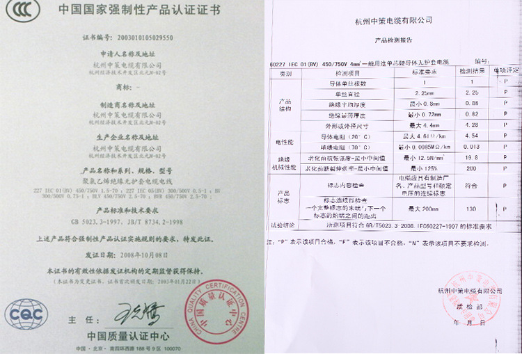 正品杭州中策电线bv1/1.5/2.5/4/6平方国标家用单芯无氧铜芯足米