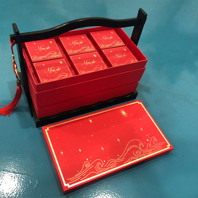 2019中秋高档月饼盒4粒6粒装手提月饼包装盒8粒12粒礼盒批发定制