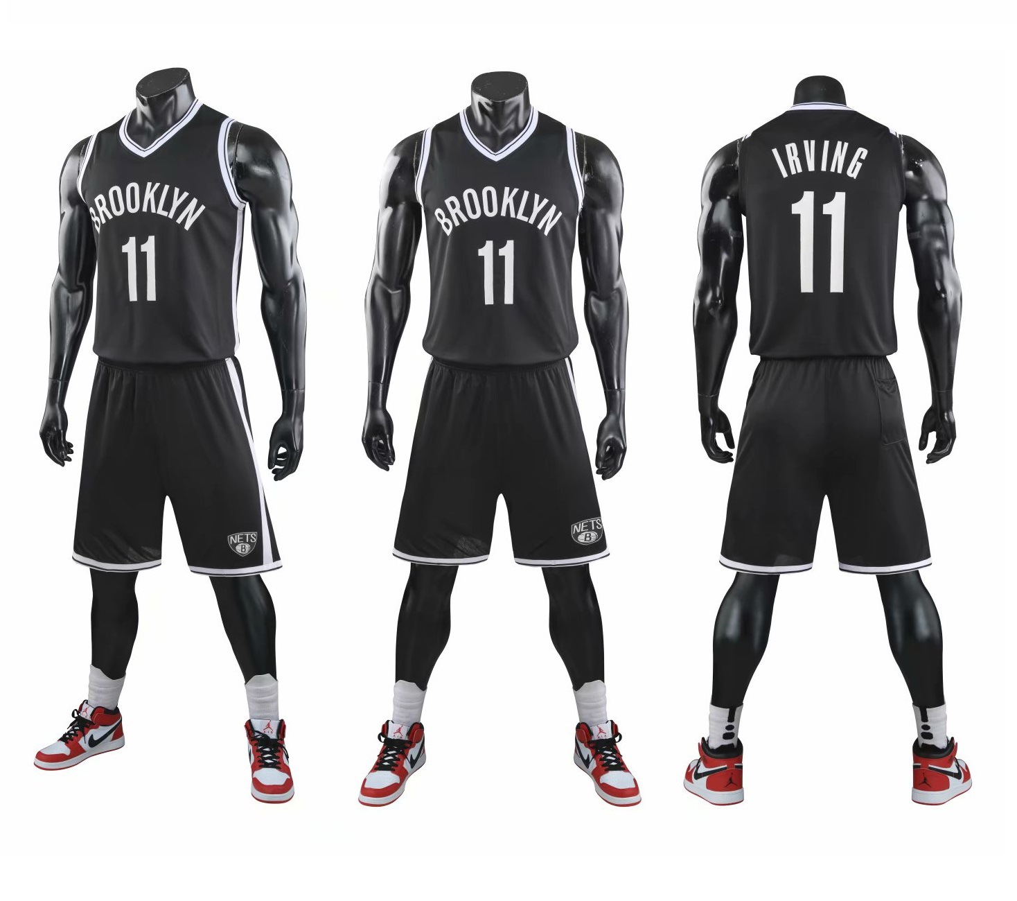 篮网队凯文杜兰特7号凯里欧文11号球衣 丁威迪球衣篮球服套装定制