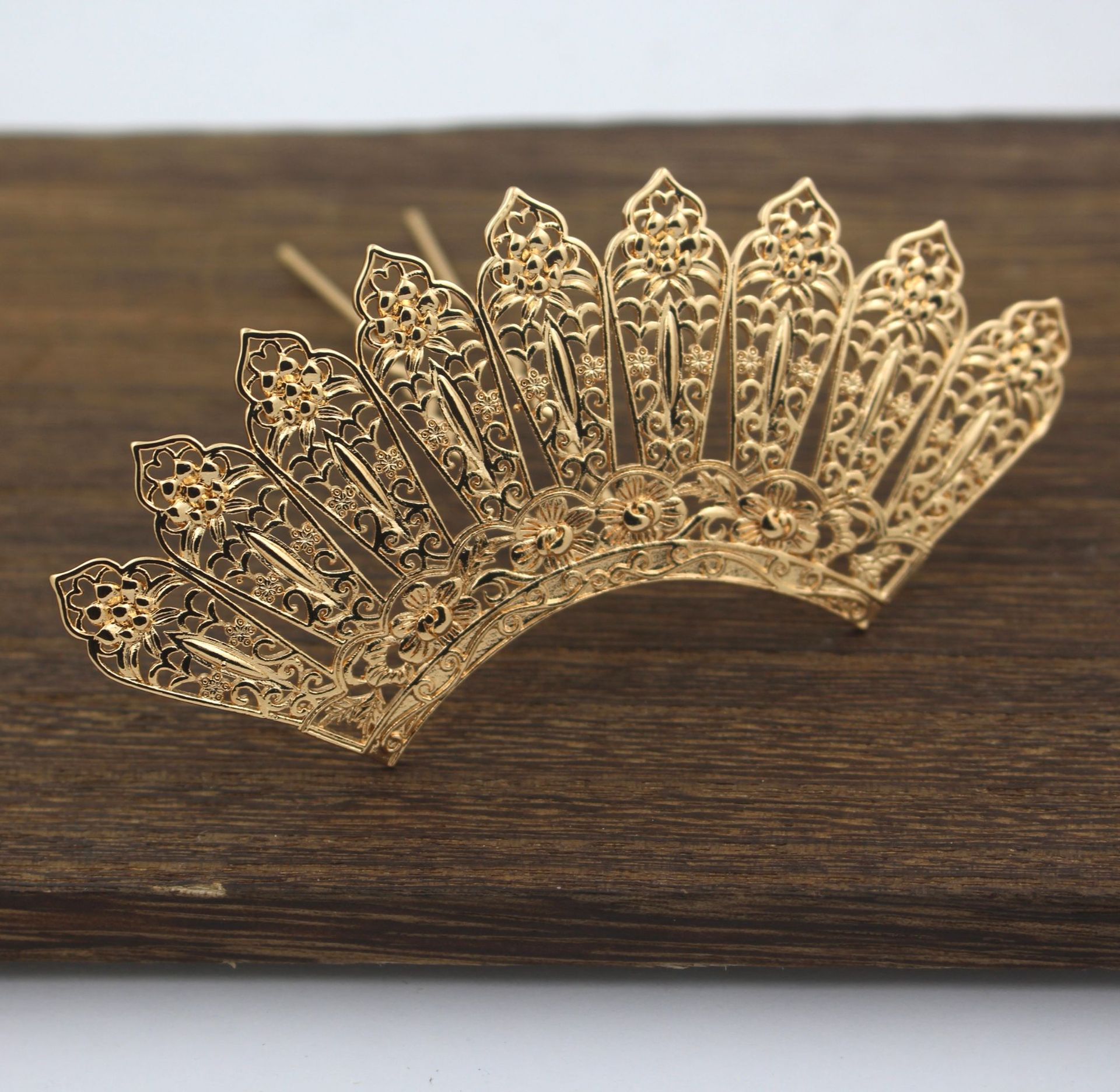 古风饰品配件 铸铜佛帽发冠毗卢冠发钗 发簪发饰材料