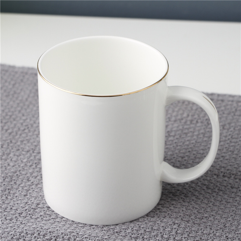 厂家直销 唐山骨质瓷纯色马克杯 陶瓷创意杯子 logo定制骨瓷水杯