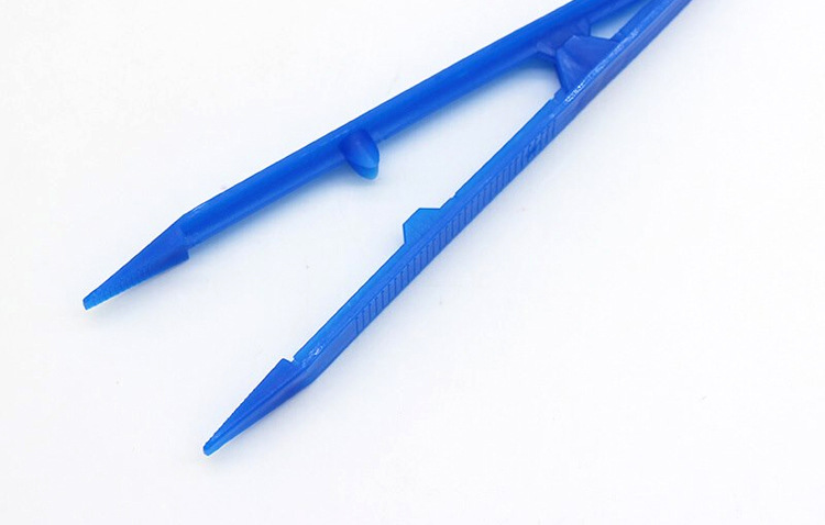 现货批发一次性医用塑料镊子 敷料镊子 急救医用耗材配件塑料镊子