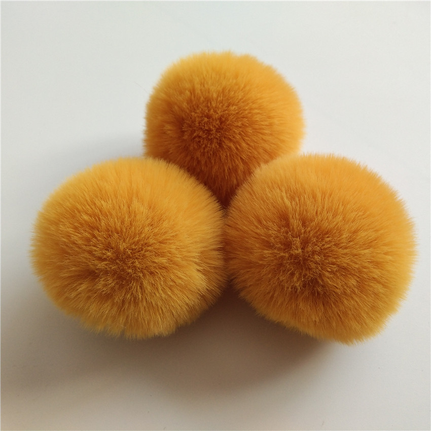 彩色圣诞毛球手工diy小毛绒球发夹饰品彩虹仿兔毛球服装毛毛球