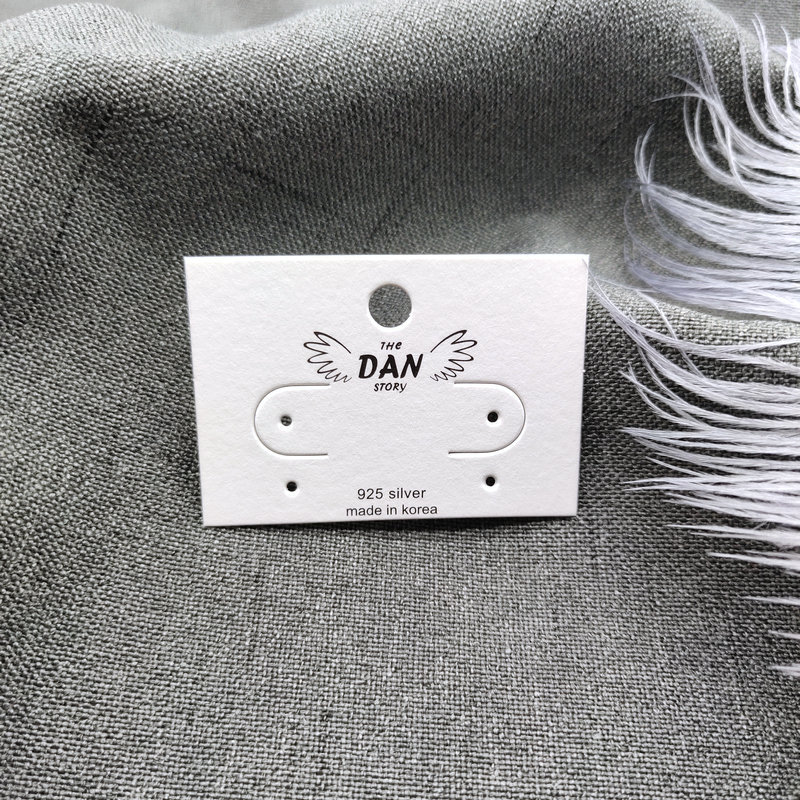 烫金纸卡饰品卡片定做耳钉项链耳环彩卡批发吊牌包装卡纸定制logo