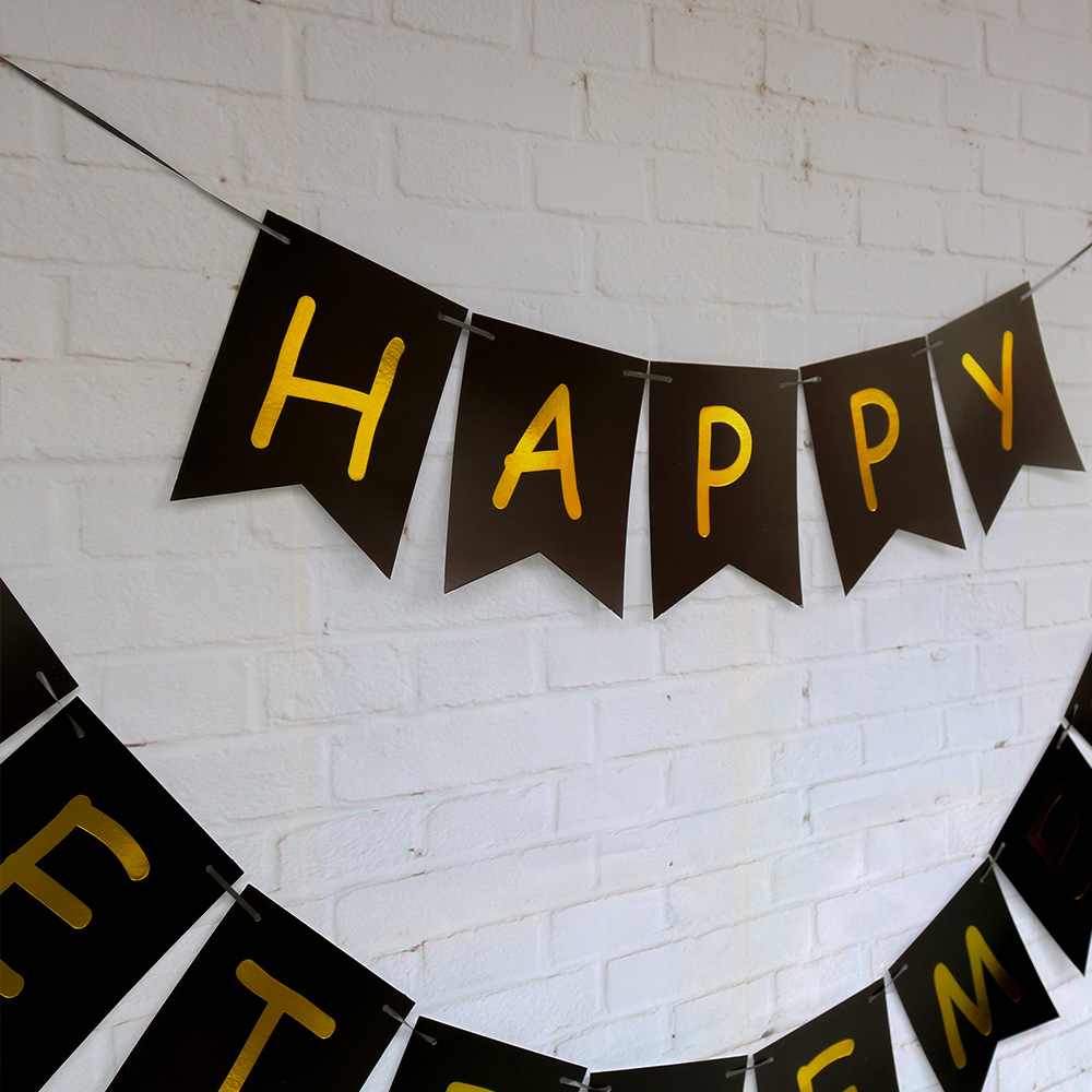 退休派对 婚庆 毕业 生日聚会happy retirement字母拉花 鱼尾拉旗