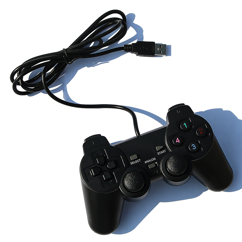usb游戏手柄 ps2外型有线手柄 单打 电脑pc机游戏手柄l-600
