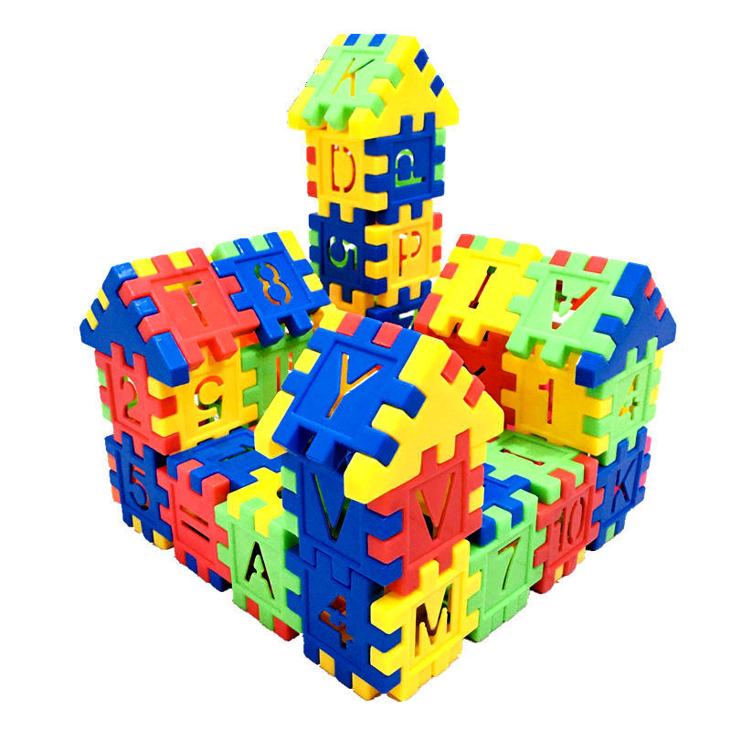积木男孩拼装益智塑料玩具3-6周岁女孩拼插智力拼图奇艺数字三国
