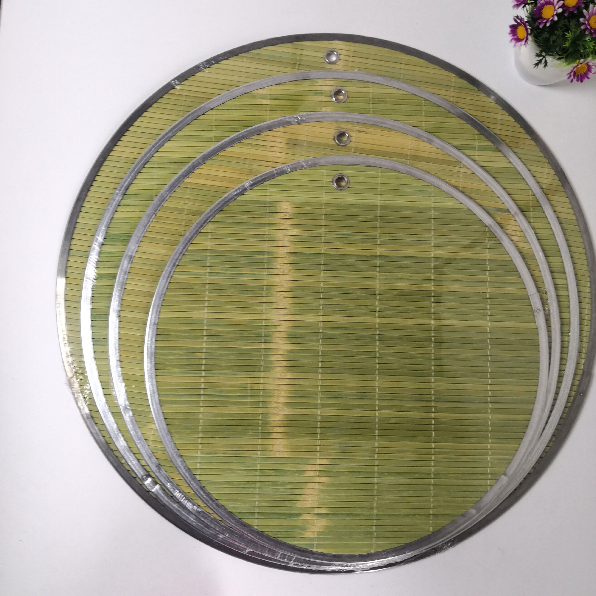 铁边竹盖帘盖顶饺子帘双面竹青加扣饺子帘竹子水饺面食帘