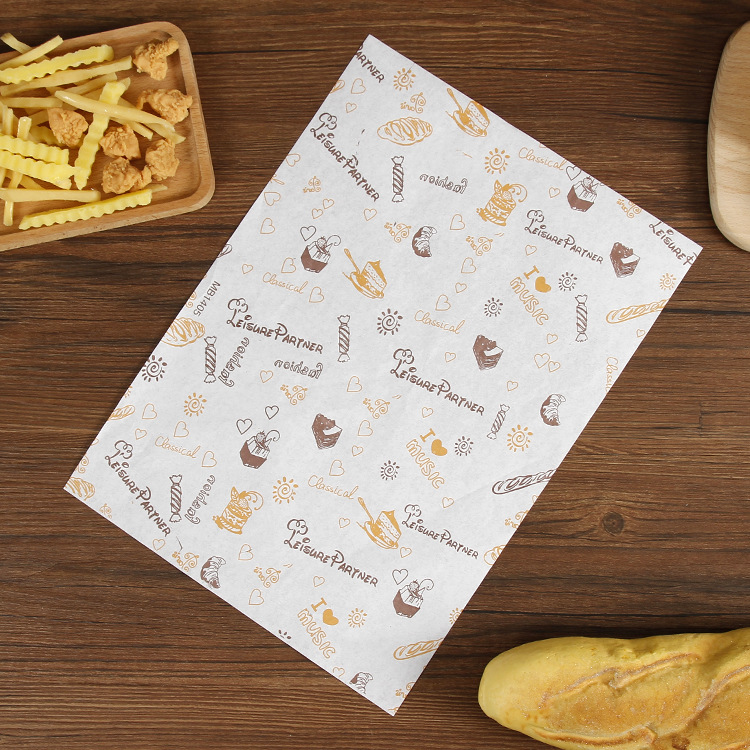 厂家热款25g35g40g55g70g110g170g食品级汉堡纸餐垫纸防潮纸印刷