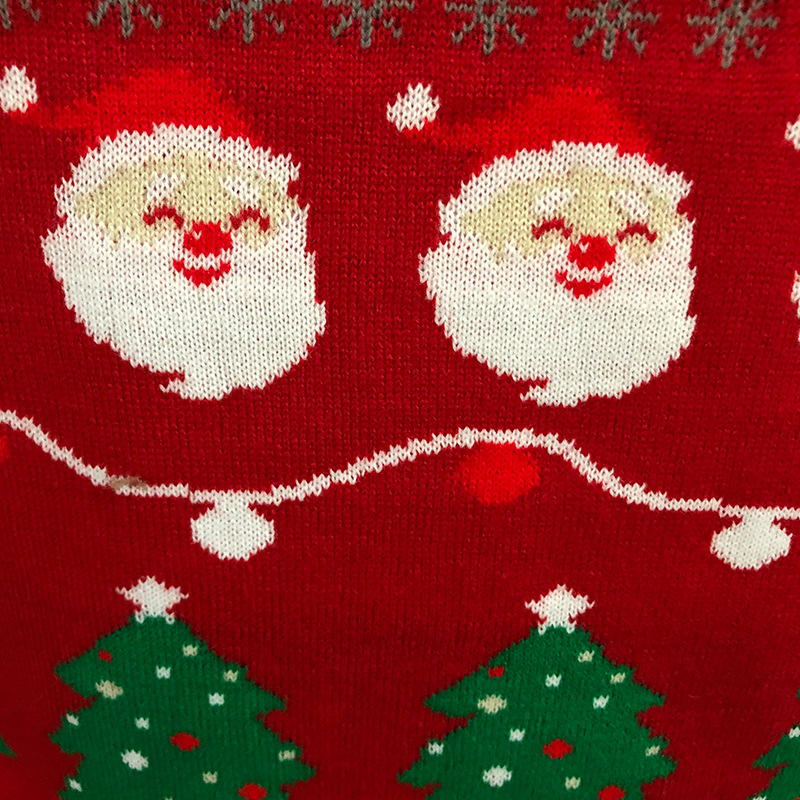 Foreign Trade Knitwear Santa Claus Sweater Export European and American Women's Clothing Loose Pullover Christmas Hot Sweater