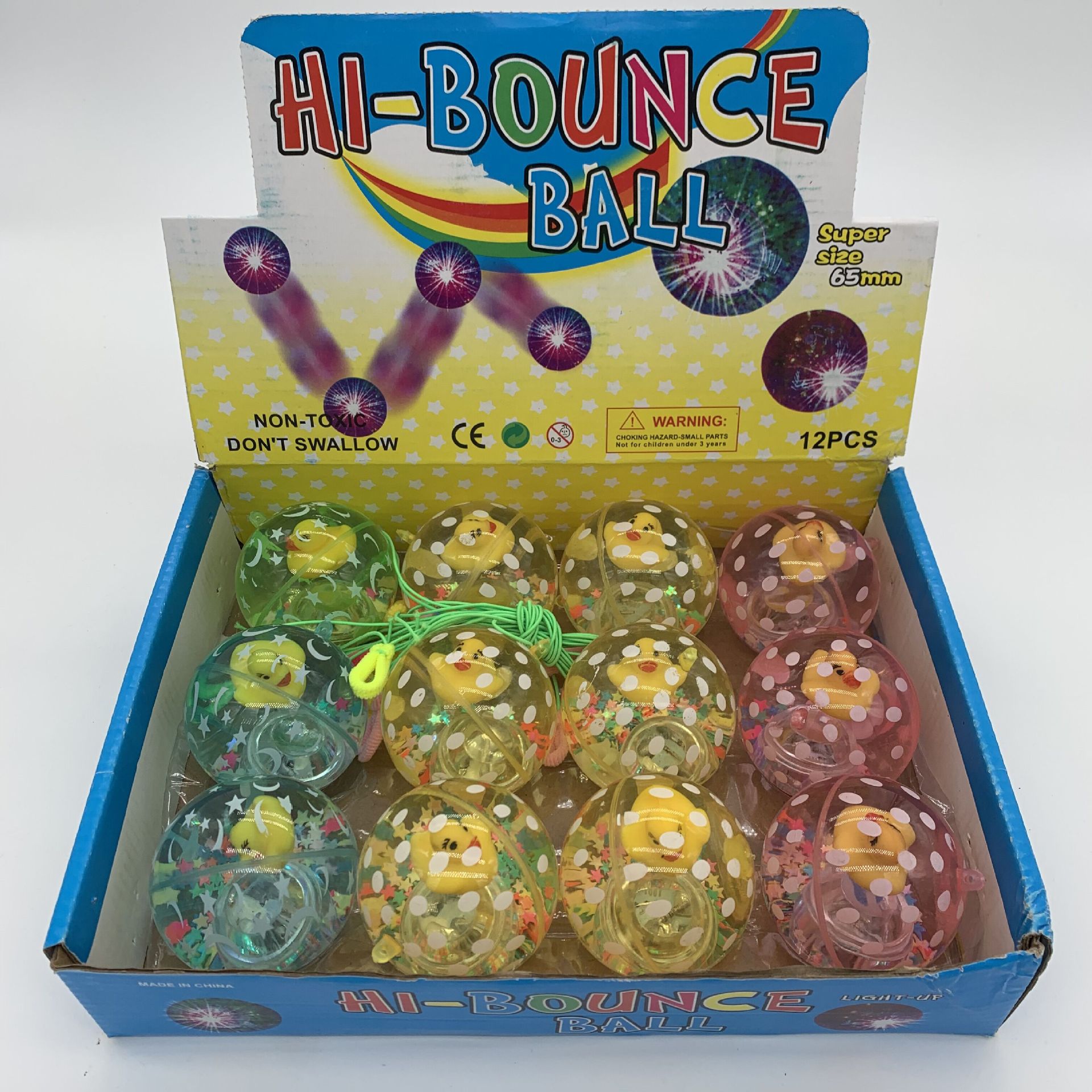 Luminous Crystal Ball 6.5 with Rope Elastic Flash Ribbon Crystal Ball Stall Supply Children's Luminous Toys Wholesale