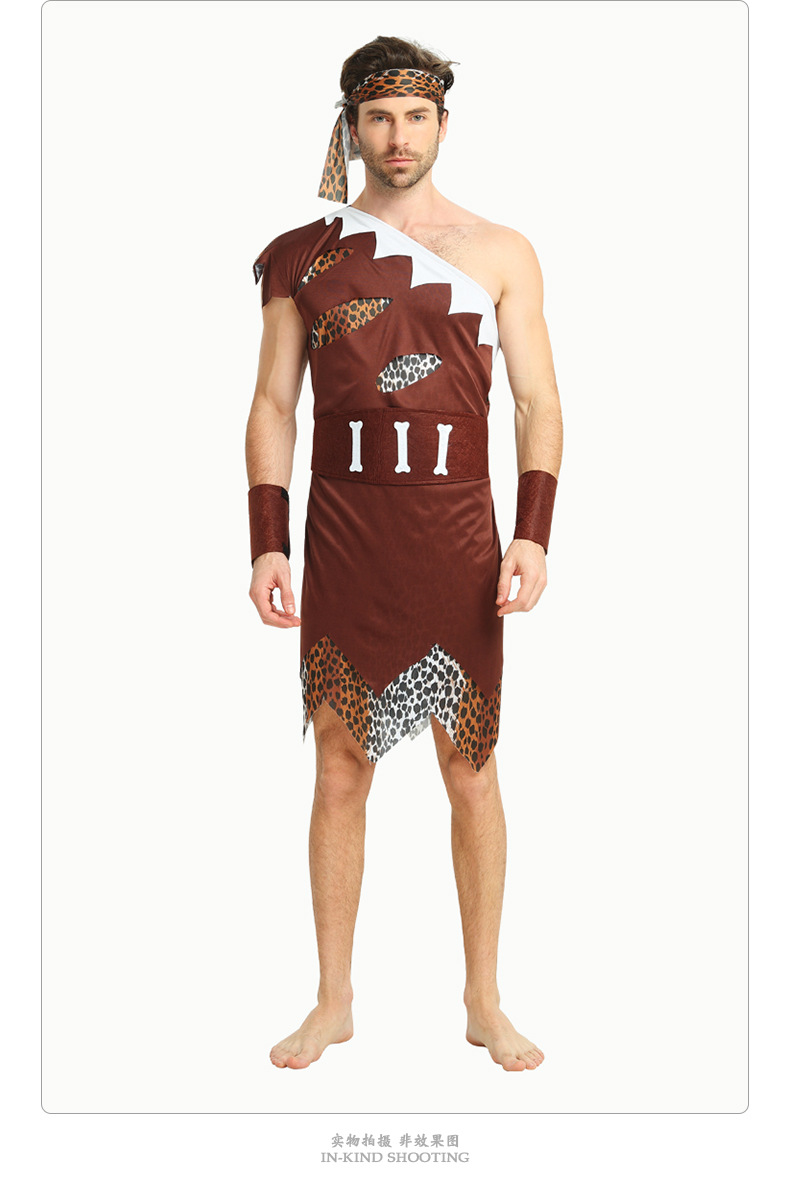 万圣节化妆舞会角色扮演印第安人土著服装新款情侣野人搞笑演出服