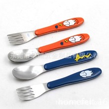 可爱新款卡通筷子小勺小叉儿童餐具便携式套装礼品装刀叉勺批发