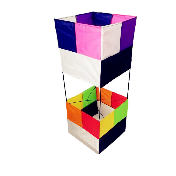 新款方形立体拼接方桶宫灯风筝 镂空潍坊风筝外贸原单矩形风筝