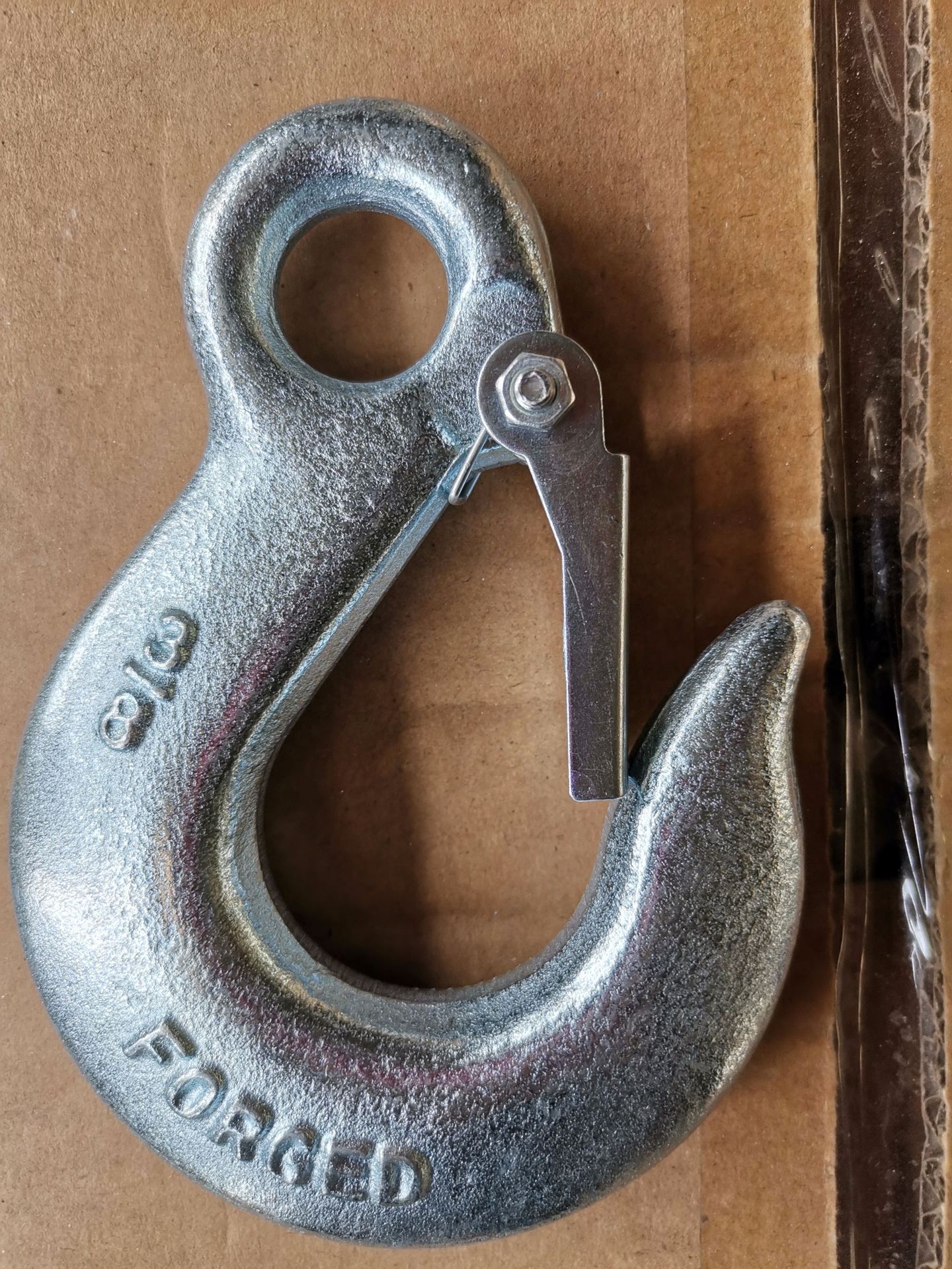 厂家直销圆眼型滑钩带舌片 大开口钩吊钩电缆挂钩钢筋滑钩