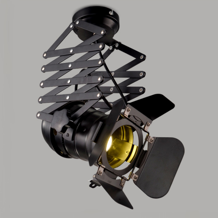 led射灯架服装店酒吧照明复古轨道射灯工业风par30明装吸顶导轨灯