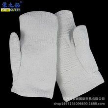 耐高温300-500度石棉手套防烫阻热防火隔热石棉工业劳保防护手套