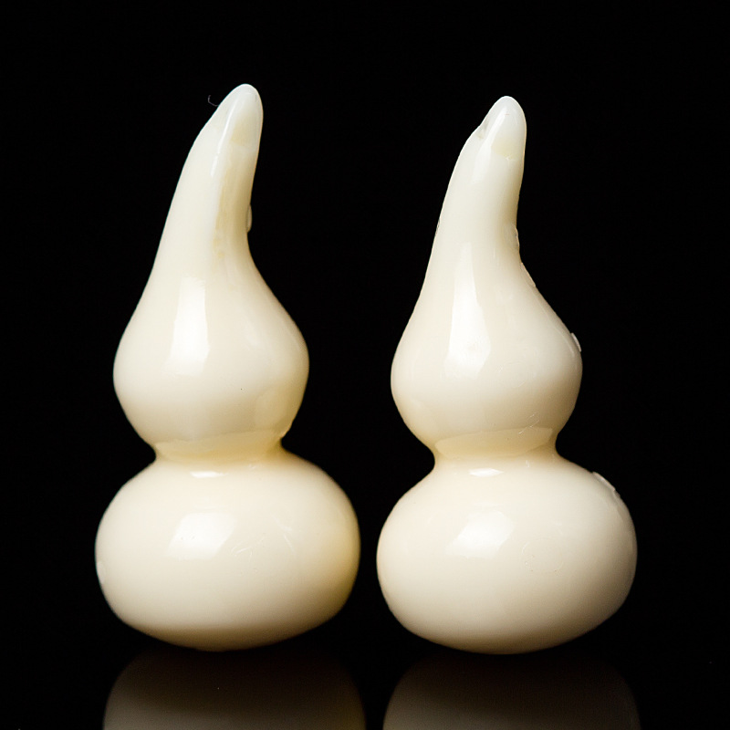 天然猛犸象牙雕刻小葫芦 鹿角星月菩提吊坠背云挂坠腰珠配件配饰