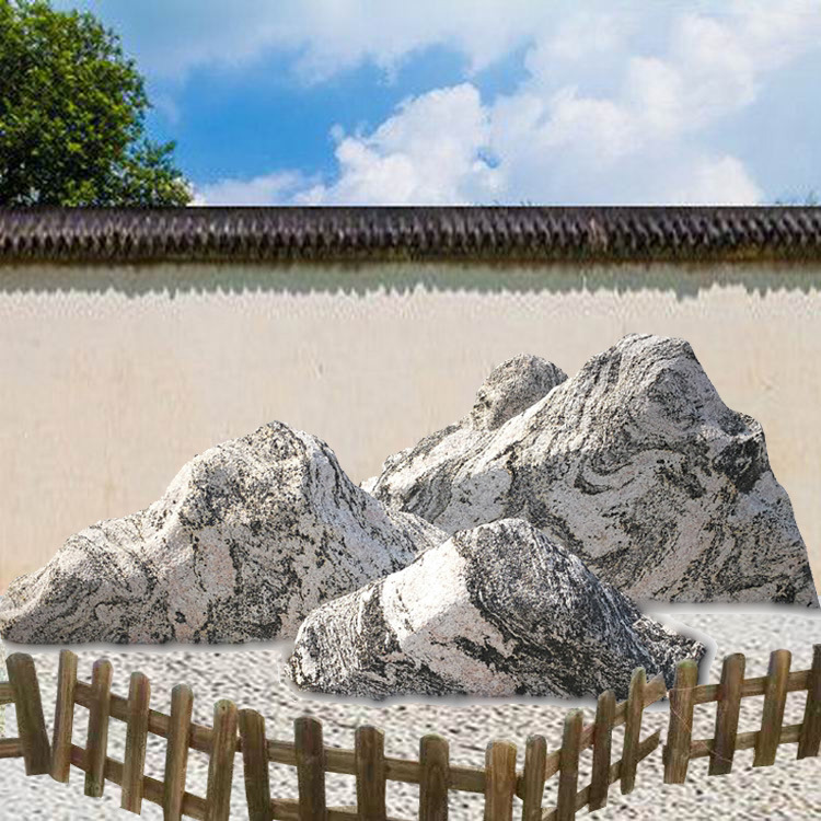 雪浪石切片石石材枯山水室内外泰山片石景观石造景石