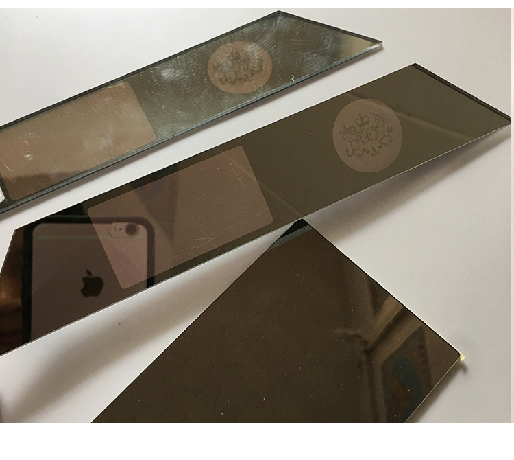 专业定制pc电镀反光镜片 pmma电镀反光镜片 退镀cnc切割工艺