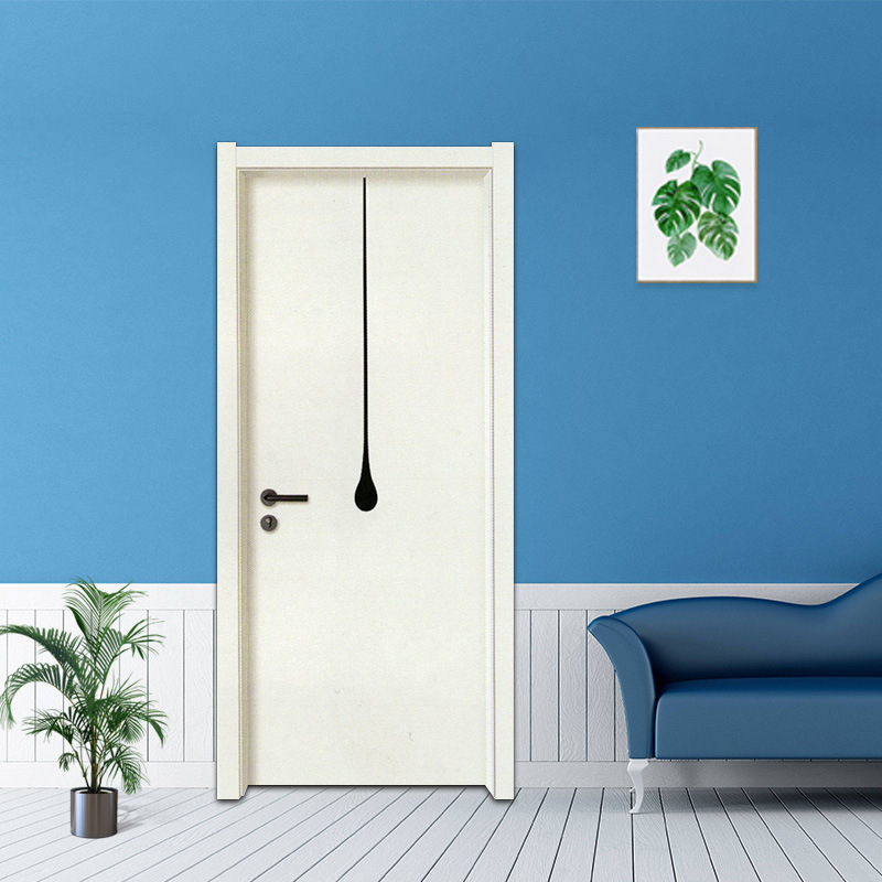 定制白色室内套装门 线条简约工程生态门 家装实木复合门定做
