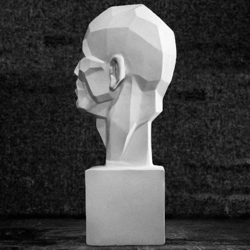 艺伯乐石膏像53cm解剖头像三 分面石膏头像雕塑素描美术写生教具